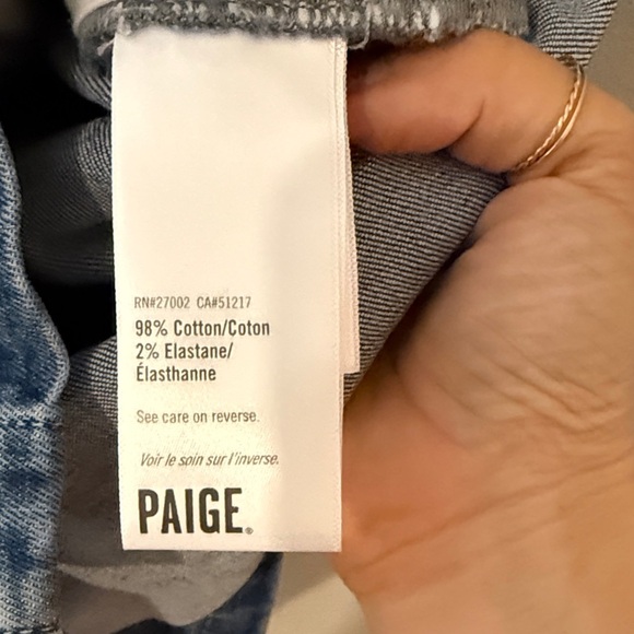 PAIGE Jaxsyn Blue Denim Mini Dress with cap sleeve EUC size 10 - Picture 6 of 11